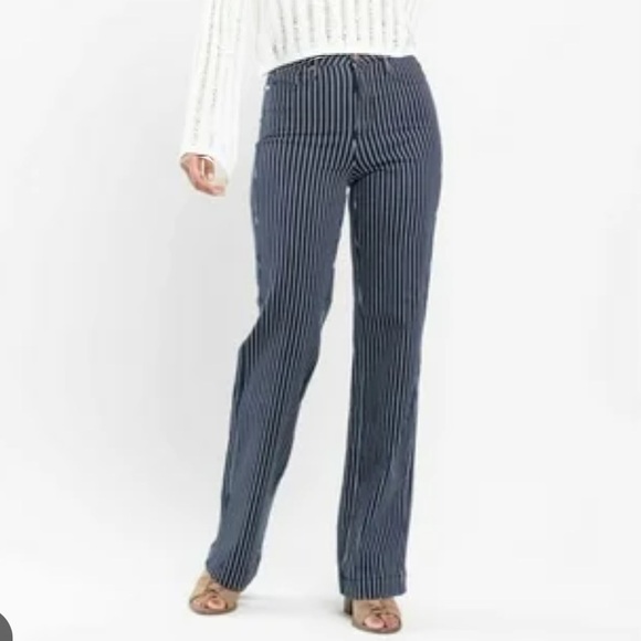 New Judy blue tummy control high waist jeans striped multiple size 7/28 - Picture 4 of 4